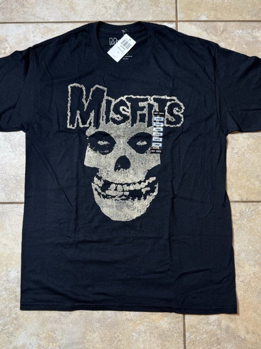 Misfits Fiend Distressed Skull Logo T-Shirt Size LARGE New With Tags